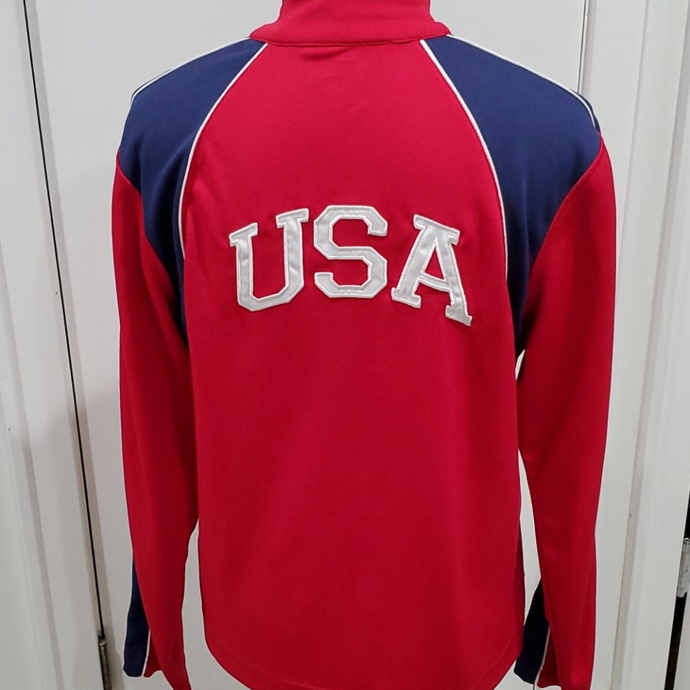 NEW Women's Zip Front USA Jacket Large